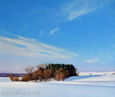 简约的风景画，美国画家Ben Bauer作品 - 图画吧TUHUABA