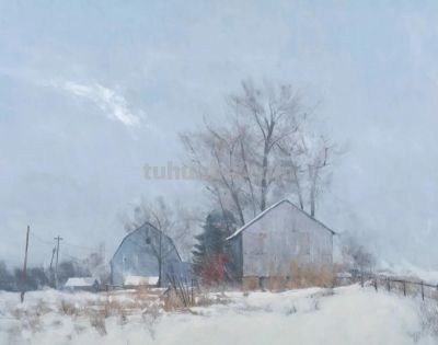 简约的风景画，美国画家Ben Bauer作品 - 图画吧TUHUABA