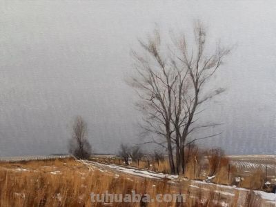 简约的风景画，美国画家Ben Bauer作品 - 图画吧TUHUABA