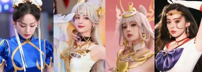 六大明星cos春丽，娜扎美艳，程潇神还原，最后一个攻击技能点满 - 图画吧TUHUABA