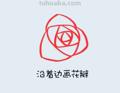 简笔画每日更新之玫瑰花 - 图画吧TUHUABA