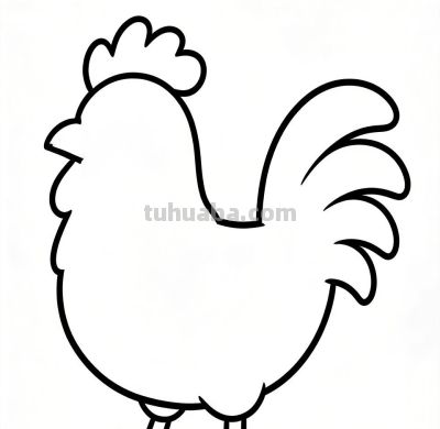 大家好！今天我带大家画大公鸡的简笔画。 - 图画吧TUHUABA