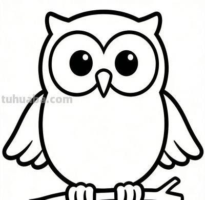 大家好！今天我带大家画猫头鹰的简笔画。 - 图画吧TUHUABA