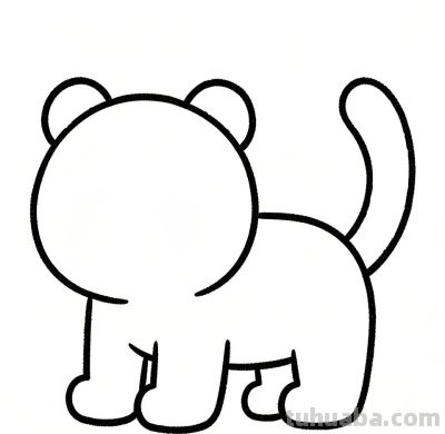 大家好！今天我带大家画老虎的简笔画。 - 图画吧TUHUABA