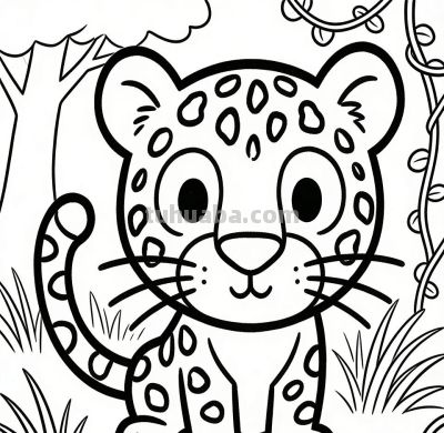 大家好！今天我带大家画豹的简笔画。 - 图画吧TUHUABA