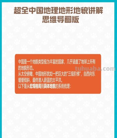 超全中国地理地形地貌讲解 思维导图版 - 图画吧TUHUABA