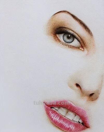 一组优美性感的明星肖像彩铅画！ - 图画吧TUHUABA