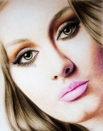 一组优美性感的明星肖像彩铅画！ - 图画吧TUHUABA