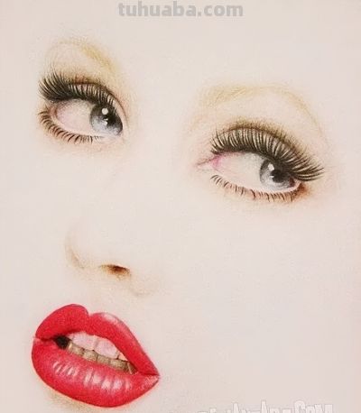 一组优美性感的明星肖像彩铅画！ - 图画吧TUHUABA