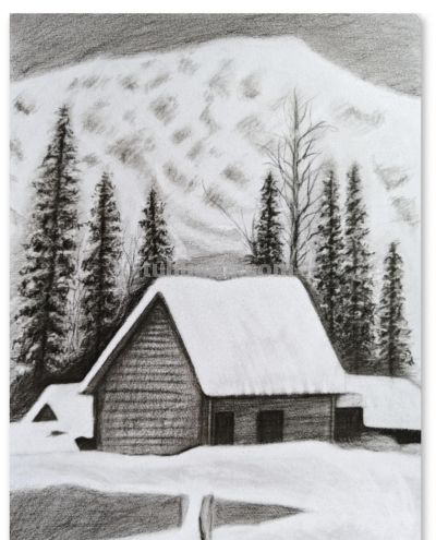 纸上雪落，心归故乡｜我的第一幅雪景素描 - 今日头条