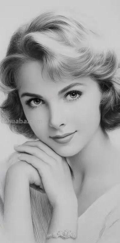 素描美女 - 图画吧TUHUABA