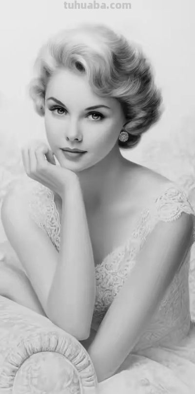 素描美女 - 图画吧TUHUABA