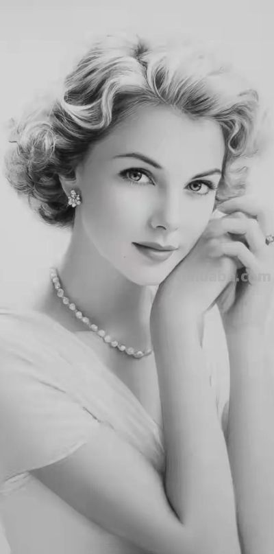 素描美女 - 图画吧TUHUABA