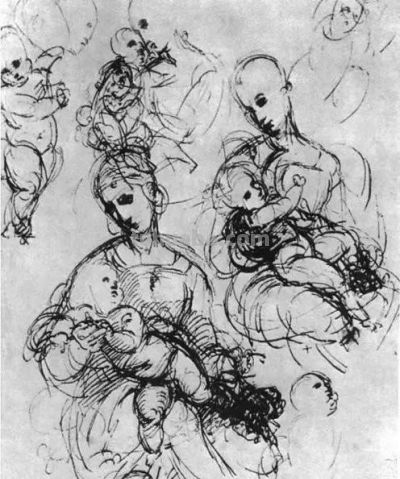 拉斐尔素描精选（3） - 图画吧TUHUABA