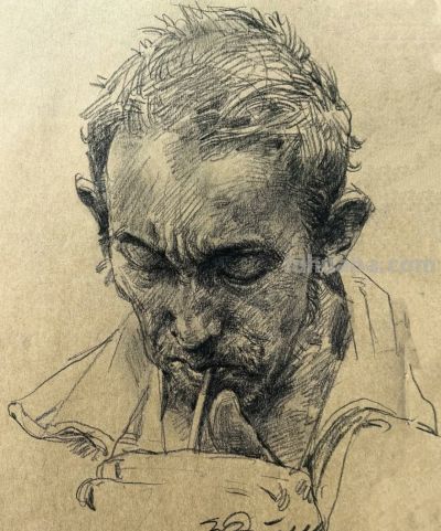 速写名师——梁生作品 - 图画吧TUHUABA