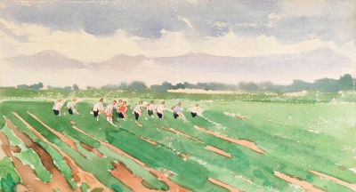 梁栋作品赏，耕耘在田野大地上的水彩 - 图画吧TUHUABA