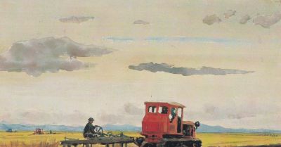 梁栋作品赏，耕耘在田野大地上的水彩 - 图画吧TUHUABA