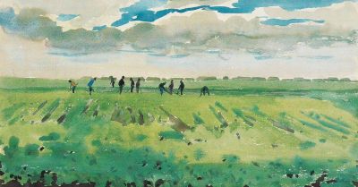 梁栋作品赏，耕耘在田野大地上的水彩 - 图画吧TUHUABA