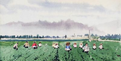 梁栋作品赏，耕耘在田野大地上的水彩 - 图画吧TUHUABA