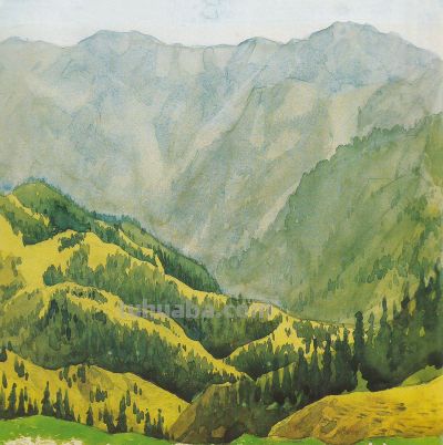 梁栋作品赏，耕耘在田野大地上的水彩 - 图画吧TUHUABA