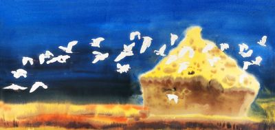 梁栋作品赏，耕耘在田野大地上的水彩 - 图画吧TUHUABA