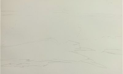 2 分钟学会！水彩海景 “虚实” 画法，新手也能画出高级感 - 图画吧TUHUABA