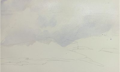 2 分钟学会！水彩海景 “虚实” 画法，新手也能画出高级感 - 图画吧TUHUABA