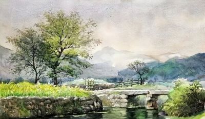 画里乡村，水彩徽州 - 图画吧TUHUABA