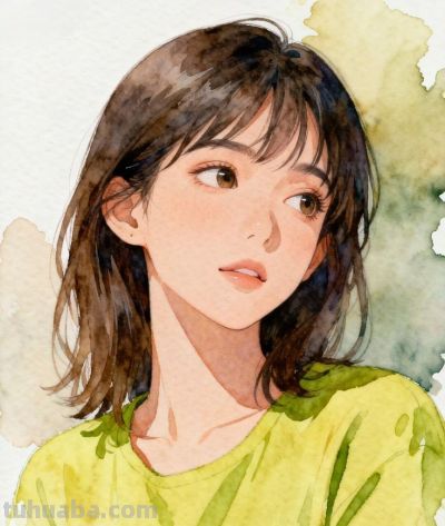 收藏治愈系女生插画｜文艺水彩风 - 图画吧TUHUABA