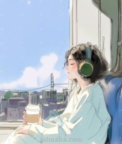 收藏治愈系女生插画｜文艺水彩风 - 图画吧TUHUABA