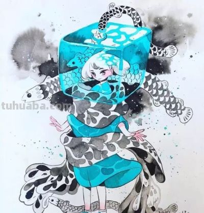 水彩插画，极具才华！ - 图画吧TUHUABA