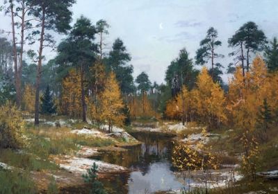 俄罗斯画家斯坦尼斯拉夫·布鲁西洛夫的风景油画 - 图画吧TUHUABA