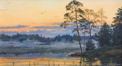 俄罗斯画家斯坦尼斯拉夫·布鲁西洛夫的风景油画 - 图画吧TUHUABA