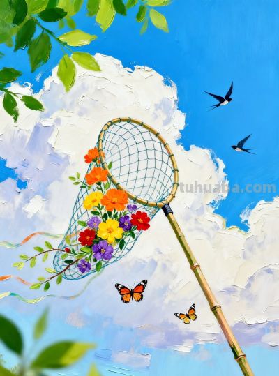 捕捉春日美好｜油画 - 图画吧TUHUABA