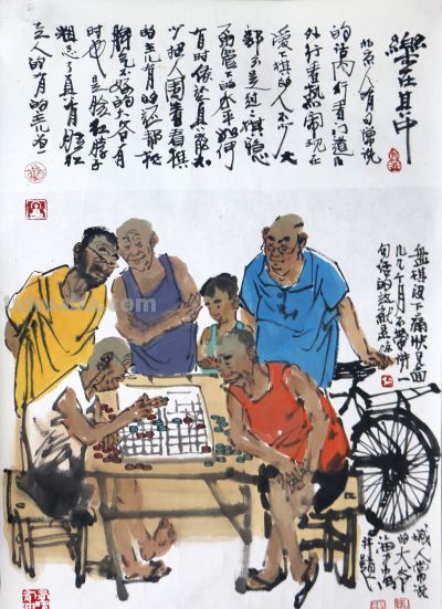 速写唯取众生态 设色意求烟火味 当代人物画家马海方作品（新春展） - 图画吧TUHUABA