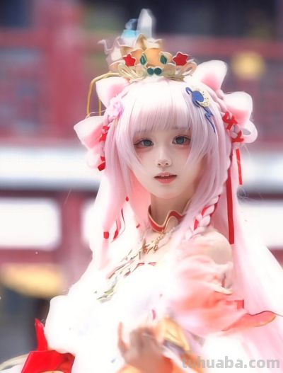 小白兔奶糖cos西施，身穿粉红色衣裙，头戴粉色假发，造型超可爱 - 今日头条