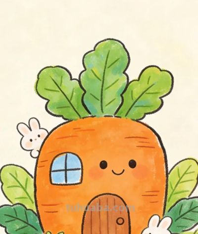 宝宝画画打卡素材 | 蔬菜房子（收藏） - 图画吧TUHUABA