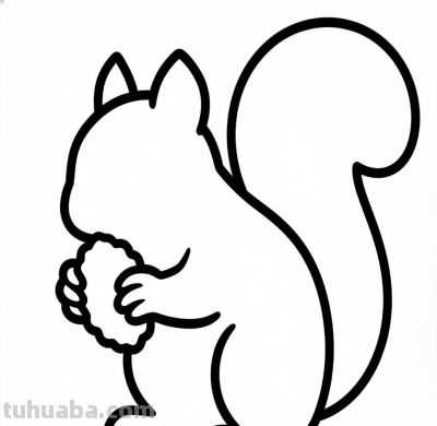 小猪学简笔画-松鼠 - 图画吧TUHUABA