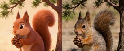 小猪学简笔画-松鼠 - 图画吧TUHUABA