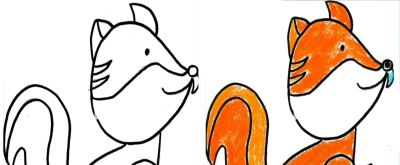 小猪学简笔画-松鼠 - 图画吧TUHUABA