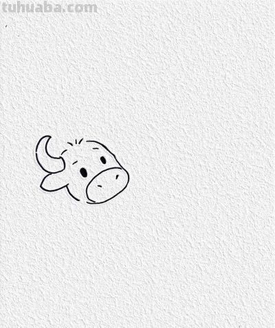 小牛憨态萌 一笔一画间 童趣跃然纸上丨记忆简笔画分享 - 图画吧TUHUABA