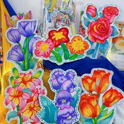 3.8日妇女节绘画素材欣赏，送自己一束花呀！ - 图画吧TUHUABA