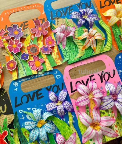 3.8日妇女节绘画素材欣赏，送自己一束花呀！ - 图画吧TUHUABA