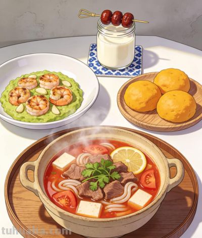 一人食插画 | 把春天装进今天的午餐盘 - 图画吧TUHUABA