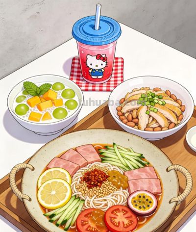 一人食插画 | 把春天装进今天的午餐盘 - 图画吧TUHUABA