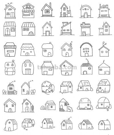 房子简笔画来啦来啦，小小朋友画起来！ - 今日头条