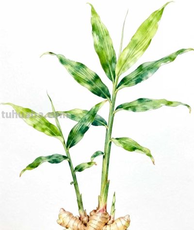 水彩画｜生姜 - 图画吧TUHUABA