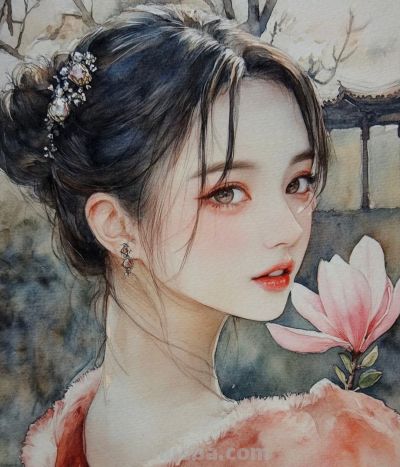 水彩少女 梦幻唯美 治愈系少女心丨SpacewaIkerrand390875w分享 - 今日头条