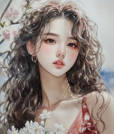 水彩少女 梦幻唯美 治愈系少女心丨SpacewaIkerrand390875w分享 - 图画吧TUHUABA