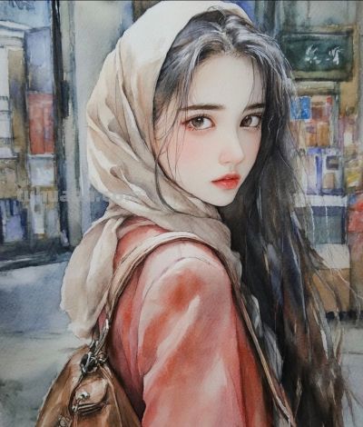 水彩少女 梦幻唯美 治愈系少女心丨SpacewaIkerrand390875w分享 - 图画吧TUHUABA